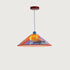 Modern Creative Cone Oil Painting Iron Fabric 1-Light Pendant Light For Living Room