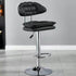 Modern Simplicity Fabric Iron SGS Sponge Semicircular Counter Stool Backrest Footrest For Kitchen