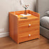 Modern Minimalist Rectangular Desktop Density Board Nightstand 1/2/3-Drawer For Bedroom