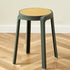 Contemporary Scandinavian Weaving PP Round Stool Dining Chair Backless Stackable For Dining Room