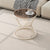 Modern Minimalist Round Hourglass Shape Glass Iron Coffee Table 2-Tier For Living Room