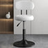 Contemporary Luxury Round Leather Upholstered Swivel Bar Stool Height Adjustable Footrest For Dining Room