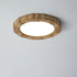 Modern Minimalist Round Patterned Iron Resin Acrylic LED Flush Mount Ceiling Light For Bedroom