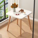 Modern Minimalist Square Wood Coffee Table 4-Legs For Living Room