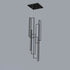 Modern Minimalist Iron Aluminum Silica Rectangular Square Ceiling Plate LED Chandelier For Stairway
