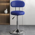 Contemporary Luxury Round Leather Upholstered Swivel Bar Stool Height Adjustable Footrest For Dining Room