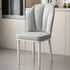 Modern Luxury PU Leather Padded Dining Chair Wing Backrest Armless For Dining Room