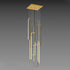 Modern Minimalist Iron Aluminum Silica Rectangular Square Ceiling Plate LED Chandelier For Stairway