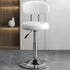 Contemporary Luxury Round Leather Upholstered Swivel Bar Stool Height Adjustable Footrest For Dining Room