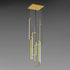 Modern Minimalist Iron Aluminum Silica Rectangular Square Ceiling Plate LED Chandelier For Stairway