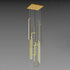 Modern Minimalist Iron Aluminum Silica Rectangular Square Ceiling Plate LED Chandelier For Stairway