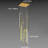 Modern Minimalist Iron Aluminum Silica Rectangular Square Ceiling Plate LED Chandelier For Stairway