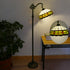 Traditional Tiffany Stained Glass Petal Shade 1-Light Standing Floor Lamp For Home Office