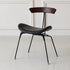 Contemporary Industrial Ant Arch Wood Rebar Leather Fabric Sponge Dining Chair Backrest For Dining Room