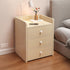 Modern Minimalist Rectangular Desktop Density Board Nightstand 1/2/3-Drawer For Bedroom