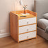 Modern Minimalist Rectangular Desktop Density Board Nightstand 1/2/3-Drawer For Bedroom