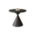 Modern Minimalist Round Cone Wood Steel End Table 1-Tier For Living Room