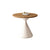 Modern Minimalist Round Cone Wood Steel End Table 1-Tier For Living Room