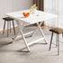 Modern Simple Square Density Plate Steel Pipe Dining Table For 4 Seats