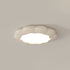 Contemporary Scandinavian Macaron Fiberglass Iron Round LED Flush Mount Ceiling Light For Bedroom