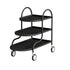 Modern Minimalist Rectangular Steel Side Table 3-Tier For Living Room