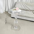 Modern Minimalist Round Tabletop Acrylic Coffee Table 1-Leg For Living Room