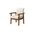 Modern Simplicity Rubber Wood Cotton And Linen Fabric Sponge Square Accent Chair & Table Set For Living Room