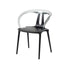 Modern Minimalist Curve Frame Plastic Dining Chair Backrest Armrest For Dining Room