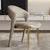 Modern Luxury Curve Square Leather Metal Dining Chair Backrest Armless For Dining Room