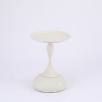 Modern Minimalist Round Orb Stone Stainless Steel Metal End Table 1-Tier For Living Room