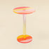 Contemporary Creative Round Column Marble Acrylic End Table 1-Tier For Living Room