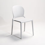 Contemporary Nordic Curved Square PP Dining Chair Backrest Armless For Dining Room