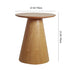 Modern Minimalist Round Tabletop Solid Wood White Ash Bark Coffee Table 1-Leg For Living Room