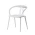 Modern Minimalist Curve Frame Plastic Dining Chair Backrest Armrest For Dining Room