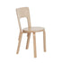 Contemporary Nordic Birch Wood Round Rectangular Dining Chair Backrest For Dining Room