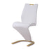 Modern Minimalist U-Shaped Chassis Rectangle Leather Titanium Gold Silver-Plated Dining Chair Backrest Armless For Dining Room