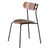 Modern Minimalist Curved Round Solid Wood Iron Plastic Dining Chair Backrest Armless For Dining Room