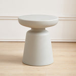 Modern Minimalist Round Cylinder PE End Table 1-Tier For Living Room