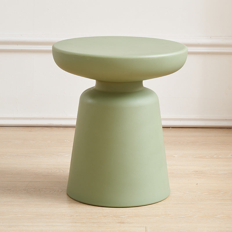 Modern Minimalist Round Cylinder PE End Table 1-Tier For Living Room