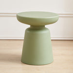 Modern Minimalist Round Cylinder PE End Table 1-Tier For Living Room