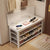 Modern Minimalist Flip Rectangular Solid Wood Shoe Storage 4-Tier For Entryways