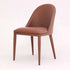 Contemporary Scandinavian Leather Iron Sponge Square Shell Shape Line Design Dining Chair Backrest For Dining Room