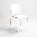 Contemporary Nordic Curved Square PP Dining Chair Backrest Armless For Dining Room