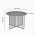 Modern Minimalist Round Lined Base Iron Side Table For Living Room