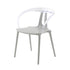 Modern Minimalist Curve Frame Plastic Dining Chair Backrest Armrest For Dining Room