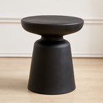 Modern Minimalist Round Cylinder PE End Table 1-Tier For Living Room