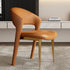 Modern Luxury Curve Square Leather Metal Dining Chair Backrest Armless For Dining Room