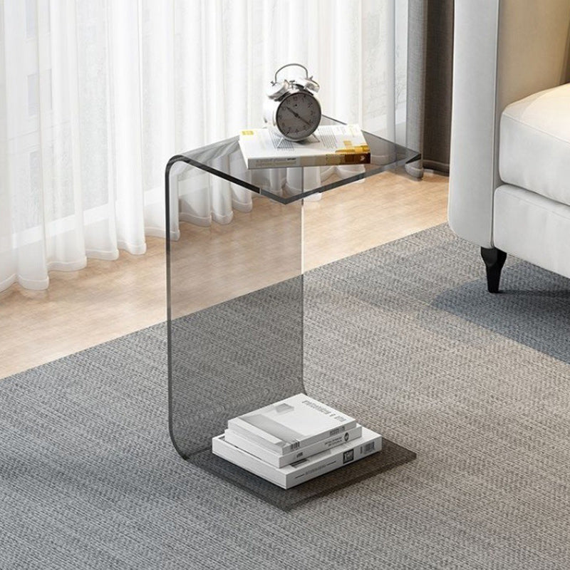 Modern Minimalist Rectangular Acrylic Side Table For Living Room