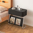 Modern Minimalist Rectangular Stainless Steel Carbon Steel Nightstand 1-Cabinet Swivel For Bedside