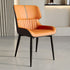 Contemporary Scandinavian Leather Carbon Steel Sponge Square Vein Lines Dining Chair Backrest For Dining Room